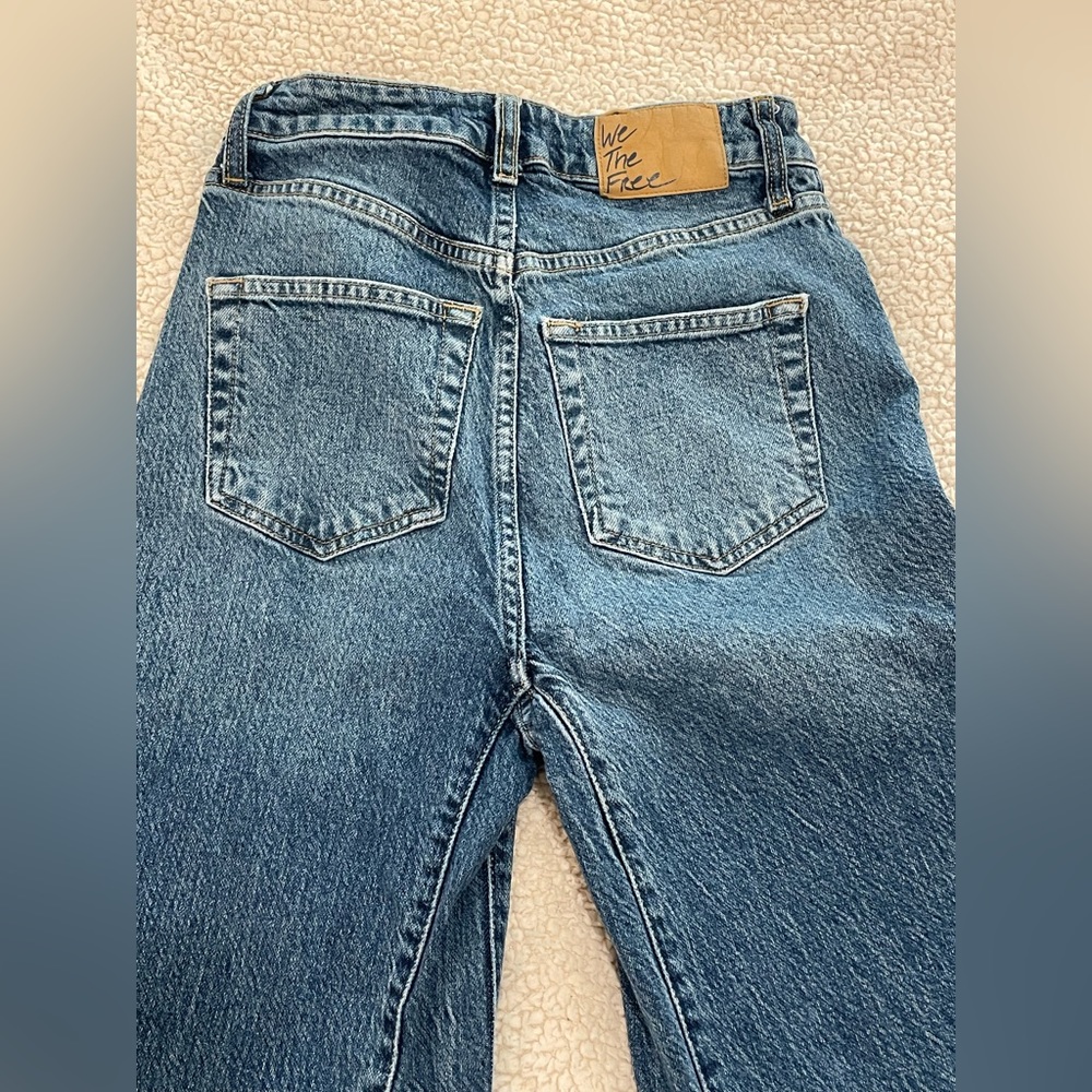 Free People High Rise Raw Hem Flare Jeans - Picture 5 of 9